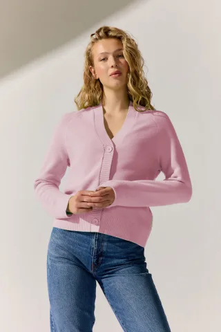 THE FASHION PEOPLE - Basic Cardigan cherry blossom - Gr. - XL