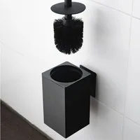 ELMOWO WC-Reinigungsbürste ohne Bohren aus Edelstahl - Toilettenbürste zur Wandmontage, Für alle glatten Oberflächen im Bad, (Komplett-Set, inkl. Ersatzbürsten-Kopf), Klobürste für das Badezimmer und Gäste-WC