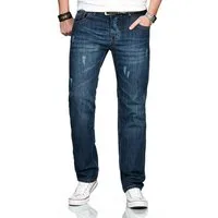 Alessandro Salvarini Straight-Jeans Herren Comfort Fit – Baumwolljeans im 5-Pocket-Style Klassische Jeans aus 100 % Baumwolle mit Knopfleiste