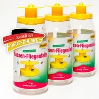 Inseko Insektenfalle 3x inseko Massen-Fliegenfalle I Biologische Fliegenfalle mit Lockstoff, für alle Außenbereiche
