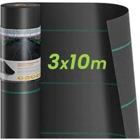 Dripex Unkrautvlies Unkrautvlies Gartenvlies 90g/m² Unkrautfolie Wasserdurchlässig, 3mx10m=30m² Rolle