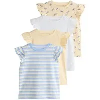 Next T-Shirt 4er-Pack T-Shirts mit Rüschenärmeln (4-tlg)