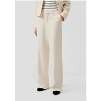 s.Oliver Chinos Hose Strukturierte Wide-Leg-Hose mit hohem Bund