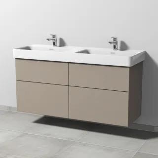 Sanipa 3way Waschtischunterbau zu Laufen Pro S Waschtisch mit 4 Auszügen, Sandgrau-Matt SF77167