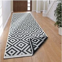 OTTO home Läufer Ronda Wendeteppich, rechteckig, Höhe: 5 mm, Sisal-Optik, Flachgewebe, In- und Outdoor, geometrisches Boho Design