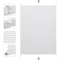 Sekey Plissee Sonnenschutzrollo ohne Bohren Verspannt Blickdicht Lichtschutz, blickdicht, Klemmfix, Innovatives Halb-Waben-Design Plissee für Fenster / Tür