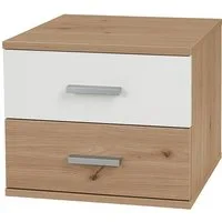 HTI-Line Nachtkommode Nachtschrank Nina mit zwei Schubladen (Stück, 1 Nachtschrank), Nachttisch Nachtkommode Nachtkonsole