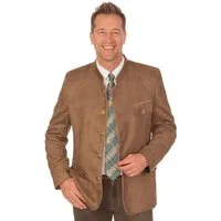 Orbis Textil GmbH & Co. KG Trachtenjanker Janker - VELOUR/Stehkragen - braun