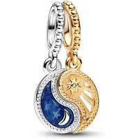 Pandora Charm-Einhänger Teilbarer Charm Anhänger Sonne und Mond von PANDORA, bicolor
