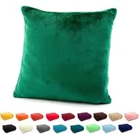heimtexland Dekokissen Flanell Soft Kuschelkissen Plüsch Kissenbezug, super weich und flauschig, Allergiker geeignet, atmungsaktiv