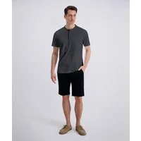 Pierre Cardin Henleyshirt Henley uni slub yarn mit Knopfleiste, bequeme Passform