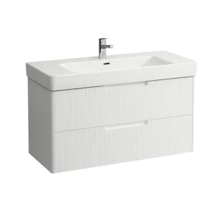 LAUFEN Waschtischunterschrank JUNA 446x1021x515 2 Schubl m. Griffmulde f.WT H813966 weiß matt, H4115 H4115321092601