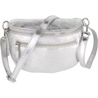 MIRROSI Bauchtasche Damen, Echtleder, Leder, Made in Italy, Umhängetasche, Brusttasche, (Schultertasche für jeden Anlass (1 Tasche & 1 Gurt), Mit zwei Reißverschlüssen), Crossbody Bag, verstellbaren Schulterriemen, Zwei Größen zur Auswahl