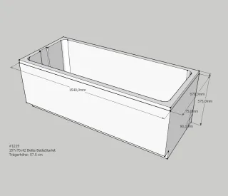 Neuesbad Wannenträger für Bette Starlet 157x70 SW12465
