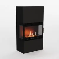 GLOW FIRE Echtfeuer-Dekokamin Lillesand Hoch XL Vision Ethanolkamin, Bioethanol Kamin, 3h Dauer, Heizleistung bis 2KW