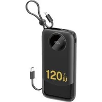Dudao K13-Black Powerbank 10000 mAh (5, 9, 12 V), Kompakte Powerbank mit LED-Anzeige und 4 Ladeoptionen
