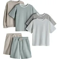 The Set T-Shirt & Shorts The Set Oversized T-Shirt + Shorts im 6er Set (6-tlg)