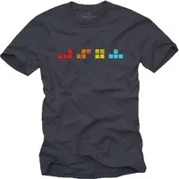 MAKAYA T-Shirt Gaming Logo Retro Design Gamer Motiv Computer Geschenke Herren (Schwarz, Blau, Grau, Grün, Blaugrau, S, XL, 3XL, 4XL, 5XL, L, M, XXL) Baumwolle