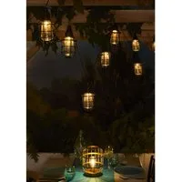 Luxform LED Gartenleuchte Luxform Solar LED Garten Lichterkette Corsica 2,2m 10 Leuchten, LED fest integriert, Lichterkette 2,2m