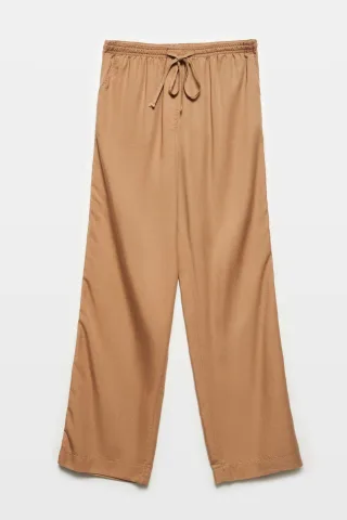 Damen Tencel Weitbein-Hosen
