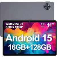 DOOGEE U11 Android Tablet 11 Zoll, 8580mAh, 4GB+128GB/2TB, Gemini AI, 90Hz Tablet (11", 4 GB, Android 15, 13MP+5MP,Octa-Core Tablets PC 2.4G/5G WLAN /GPS/Face ID/OTG)