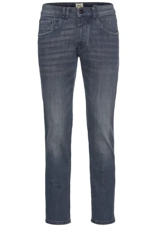 camel active - Slim Fit Jeans im 5-Pocket-Design mid greencast - Gr. - 32