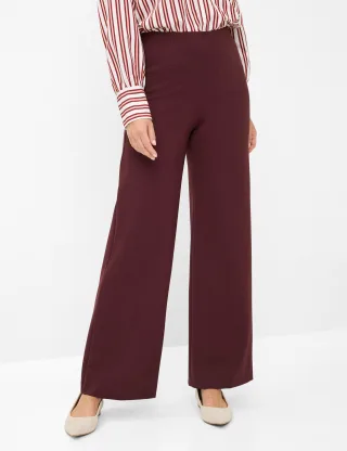 Raphaela by Brax Damen Marlenehose Style LILLYTH FLARED AMARONE, dunkles lila, Gr. 52K