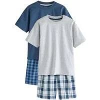 Next Pyjama Karierte Pyjamas, 2er Pack (4 tlg)