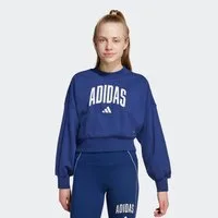 adidas Sportswear Sweatshirt SEASONALS ESSENTIALS COLLEGIATE TYPOGRAPHY CREWNECK KIDS sportlicher Stil, ohne Verschluss, mit Rundhalsausschnitt