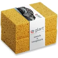 Glart Schwamm 44WSN 2er Set Natur-Waschschwämme für Autowäsche, Lack, 18x12x6 cm