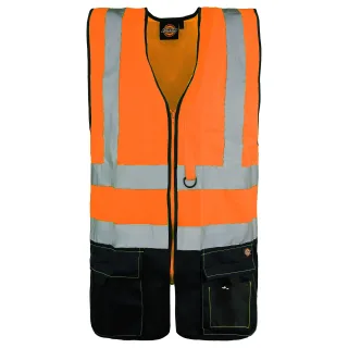 Dickies Zwei-Ton-Hi-Vis-Herren Orangenweste