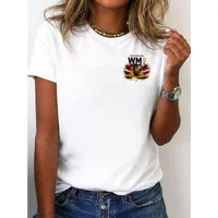 RMK T-Shirt Damen Shirt Rundhals Basic Fußball Deutschland WM 2026 aus Baumwolle
