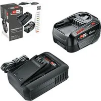 Bosch Home & Garden 18V Set: Ladegerät AL 18V-44 CV und 4,0-Ah-Akku Akku Starter-Set, sorgt für Flexibilität und spart gleichzeitig Geld