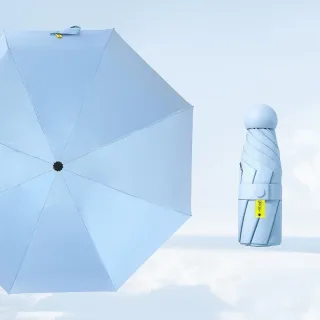 AGSIVO 21 Inch Mini Travel Sun & Rain 8 Ribs Umbrella UPF 50+ UV Protection Light Folding Compact Pocket Umbrella For Me