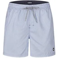 HAPPY SHORTS Badehose HAPPY SHORTS Herren Badeshorts Strandshort Hellblau Streifen S - XXL