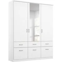 rauch Kleiderschrank Kleiderschrank Schrank Garderobe deckenhoher Schrank BREMEN (optional mit Spiegel, Breiten: 91/136/181 cm, Höhe: 199 cm) in vielen Farbvariationen, inkl. Kranzblende MADE IN GERMANY