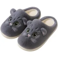 Corimori Flauschige Katzen Kätzchen Pantoffeln Plüsch Hausschuhe (Packung, Geschenk) super süße Plüsch Hausschuhe für Kinder und Erwachsene, EU Größe 36-37