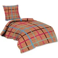 EXKLUSIV HEIMTEXTIL Bettwäsche Flanell Bettwäsche SAM 2 teilig Reißverschluss, Flanell, 2 teilig, Karo
