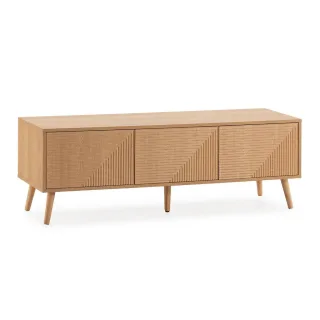 VS Venta-stock Tv-Element, Honigeiche, Holzwerkstoff, Rechteckig, 130x45x40 cm, Wohnzimmer, Wohnwände, Lowboards, Lowboards stehend