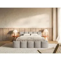 Selsey Polsterbett CLOUDY LOW, Bouclé, Chenille oder Velours, mit/ohne Bettkasten, 140–200 cm