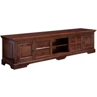 Massivmoebel24 TV-Board OXFORD (Massivholz), TV-Board Akazie 220x50x55 nougat lackiert OXFORD #341