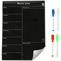 relaxdays Memoboard Speiseplan Wochenplaner magnetisch