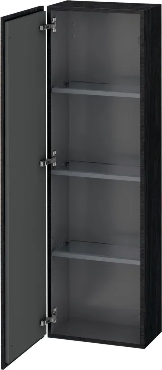 Duravit L-Cube Halbhochschrank Eiche Schwarz Matt 400x243x1320 mm - LC1168L1616 LC1168L1616