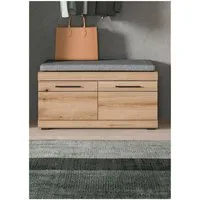 xonox.home Schuhbank, Evoke Oak Nachbildung Softclose Melamin Modern 90x44x40 cm