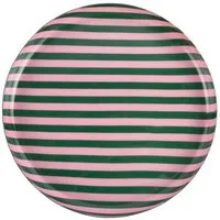 Present Time Tablett Tablett Animado Grün Pink gestreift (22cm)