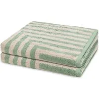 ROSS Handtuch Set Grafik, Frottee (Spar-Set, 2-St), 2 X Duschtuch im Set - Baumwolle - Saugstark