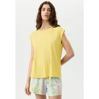 Mey Pyjamaoberteil Mey T-Shirt Serie Pure Chic Uni T-Shirt (1-tlg) Sleepshirt, zeitloses Design, Modal, Satin-Details
