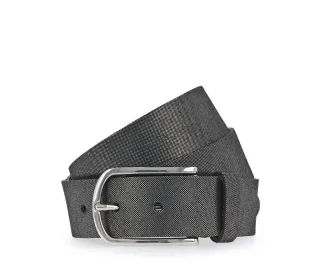 Vanzetti - Ledergürtel mit Metallic-Effekt schwarz - Gr. - 85