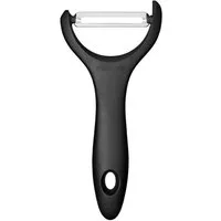 Fiskars Spargelschäler Y-förmiger Gemüseschäler aus rostfreiem Stahl, 20 cm Länge, Schwarz, Essential Design