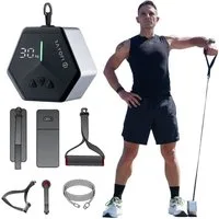 Rayofi Kraftstation Smartes tragbares Fitnessgerät,Kraftstation für zuhause/Büro,app, 0 Gewichtsblöcke (Kraftstation, 1-tlg., fitness station, Kraftstation für zuhause, Mobiles Fitnessstudio), fitness,Ganzkörpertraining mit einem kleinen Gerät,Multif